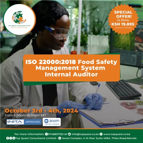 ISO 22000:2018 Food Safety Management System Internal Auditor
