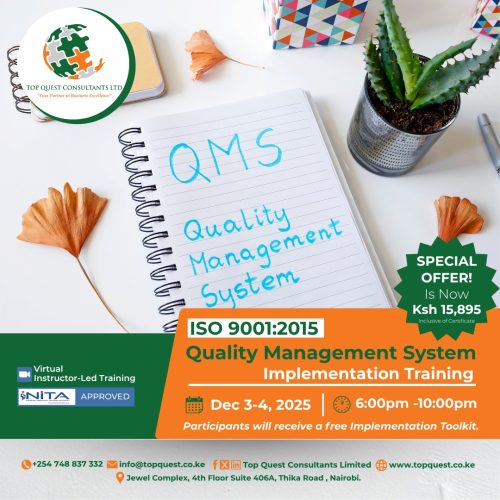 ISO 9001:2015Quality Management System Implementation Training