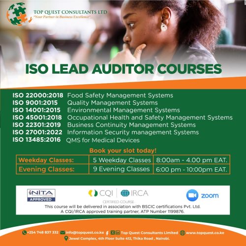 ISO Lead Auditors' Monthly Training Course